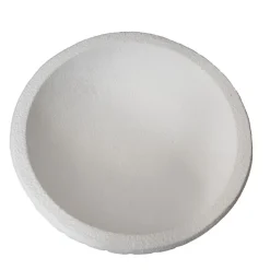 Fibreglass Compote Planter Limestone White (39cmDx25cmH)