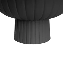 Fibreglass Compote Planter Matte Black (39cmDx25cmH)