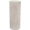 Fibreglass Fluted Round Plinth Dotted Cream (40x100cmH)