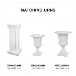 Fibreglass Pedestal Classic Gloss White (35x35x94cmH)