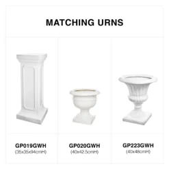 Fibreglass Pedestal Classic Gloss White (35x35x94cmH)