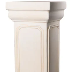 Fibreglass Pedestal Classic Smooth Ivory (26x26x74cmH)