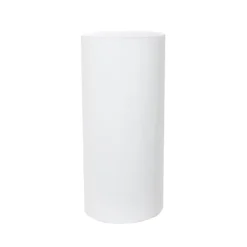 Fibreglass Plinth Round Gloss White (33cmDx71cmH)