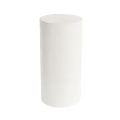 Fibreglass Plinth Round Limestone White (33cmDx71cmH)