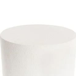 Fibreglass Plinth Round Limestone White (33cmDx71cmH)