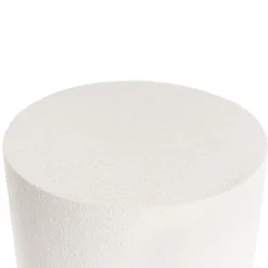 Fibreglass Plinth Round Limestone White (33cmDx71cmH)