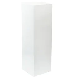 Fibreglass Plinth Square Gloss White (38x38x121cmH)