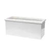 Fibreglass Rectangular Planter Gloss White (51x21x22cm)