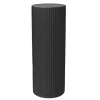 Fibreglass Ripple Plinth Round Matte Black (33cmDx91cmH)