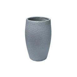 Fibreglass Round Planter Pot Matte Stone Blue (26x42cmH)