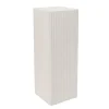 Fibreglass Square Ripple Plinth Matte White (33x33x91cmH)