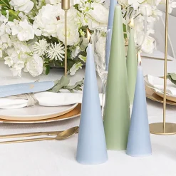 Fleur Cone Candle French Blue (6.5x25cmH)