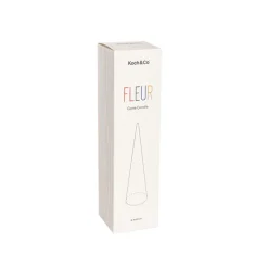 Fleur Cone Candle Peach (6.5x25cmH)