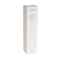 Fleur Cone Candle Peach (7x30cmH)