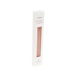 Fleur Dinner Candle Pack 2 Peach (2x25cmH)