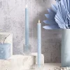 Fleur Dinner Candle Pack 2 French Blue (2x25cmH)