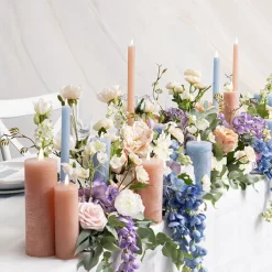 Fleur Pillar Candle Peach (5x15cmH)