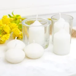 Floating Candle 6 Hour Pack 6 White (4.5-5Dx2.4cmH)