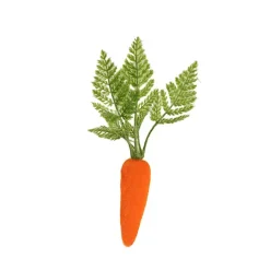 Flocked Carrot Bunch Pack 6 Orange (21cmH)