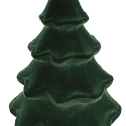Flocked Table Top Tree Dark Green (35.5cmH)
