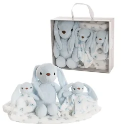 Flopsy Bunny Gift Set Accessories & Blanket Blue (23cmST)