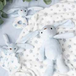 Flopsy Bunny Gift Set Accessories & Blanket Blue (23cmST)
