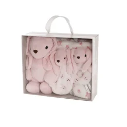 Flopsy Bunny Gift Set Accessories & Blanket Pink (23cmST)