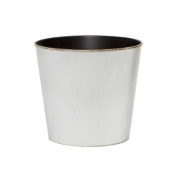 Flora Antique Pot Round (17Dx15.5cmH) White