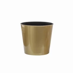 Flora Metallic Pot Round (13Dx11.5cmH) Gold