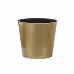 Flora Metallic Pot Round (15.5Dx13cmH) Gold