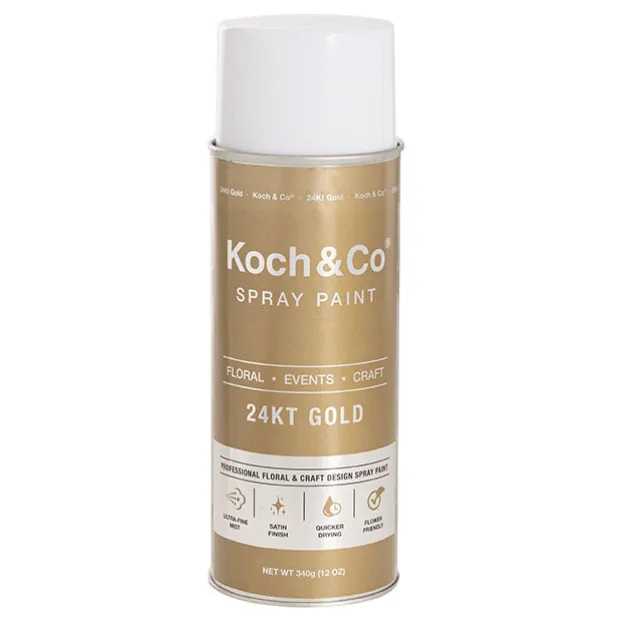 Floral Event Craft Spray Paint Metallic 24KT Pure Gold 340g