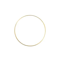 Floral Metal Hoop Ring Gold (20cmD)