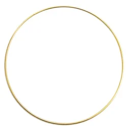 Floral Metal Hoop Ring Gold (35cmD)