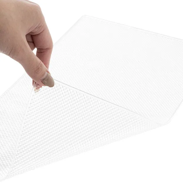 Floral Rubber Anti Slip Grip Mat Clear (20x40cm)