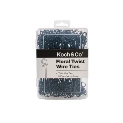 Floral Twist Wire Ties Refill Pack 200pcs (14cm) Green