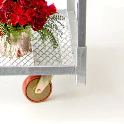 Flower & Plant Trolley Half 3 Mesh Shelf (71.5X56.5x190cmH)