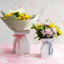 Flower Bouquet Classic POD Med Pack 5 White (17.5x17.5x27cm)