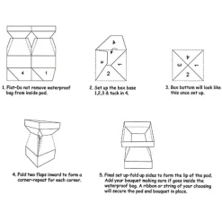 Flower Bouquet Classic POD Med Pack 5 Blush (17.5x17.5x27cm)