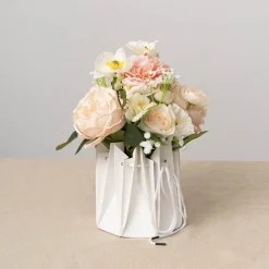 Flower Bouquet Designer Pod Pack 10 White (16.5x17Hcm)