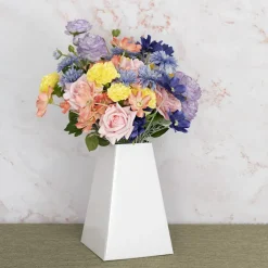 Flower Bouquet Modern POD Medium PK5 White (17.5x17.5x27Hcm)