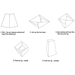 Flower Bouquet Modern POD Medium PK5 White (17.5x17.5x27Hcm)