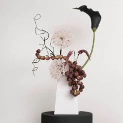 Flower Bouquet Vase POD Small PK5 White (14x14x22Hcm)