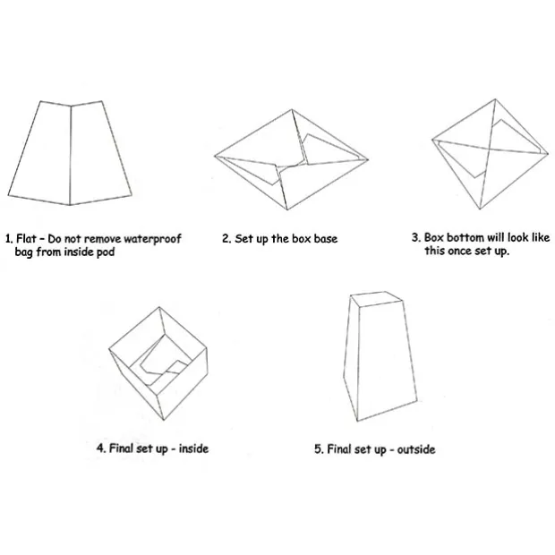 Flower Bouquet Vase POD Small PK5 Black (14x14x22Hcm)