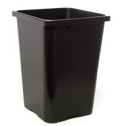 Flower Bucket Plastic Square 27L Black (29x40cmH)