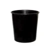 Flower Bucket Sturdy Plastic Round 07L Black (23Dx23cmH)