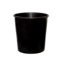 Flower Bucket Sturdy Plastic Round 07L Black (23Dx23cmH)