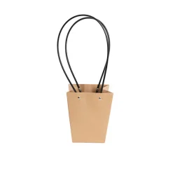 Flower Carry Bag Kraft Brown Small Pk5 (9.5x13x15.5cmH)