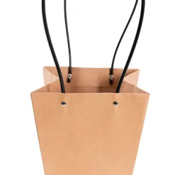 Flower Carry Bag Kraft Brown Medium Pk5 (12x17x20cmH)