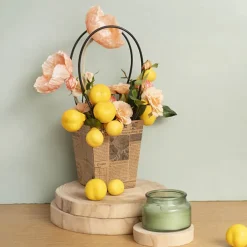 Flower Carry Bag Kraft Newsprint Small Pk5 (9.5x13x15.5cmH)