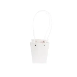 Flower Carry Bag Kraft White Small Pk5 (9.5x13x15.5cmH)